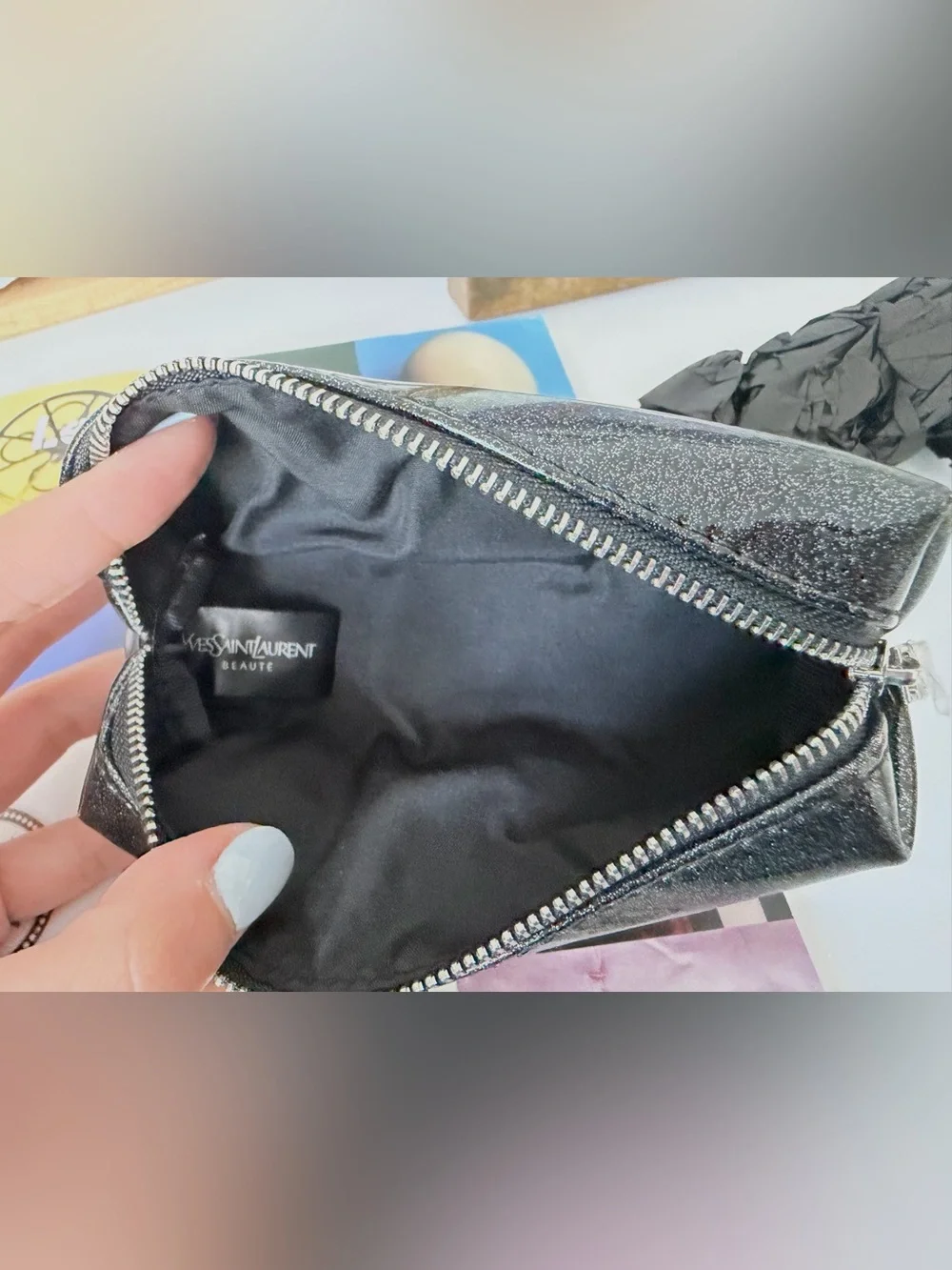 YSL Zip Cosmetic Bag